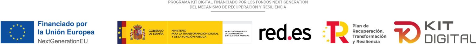 Logos programa Kit Digital financiado por los fondos Next Generation del mecanismo de recuperación y resiliencia